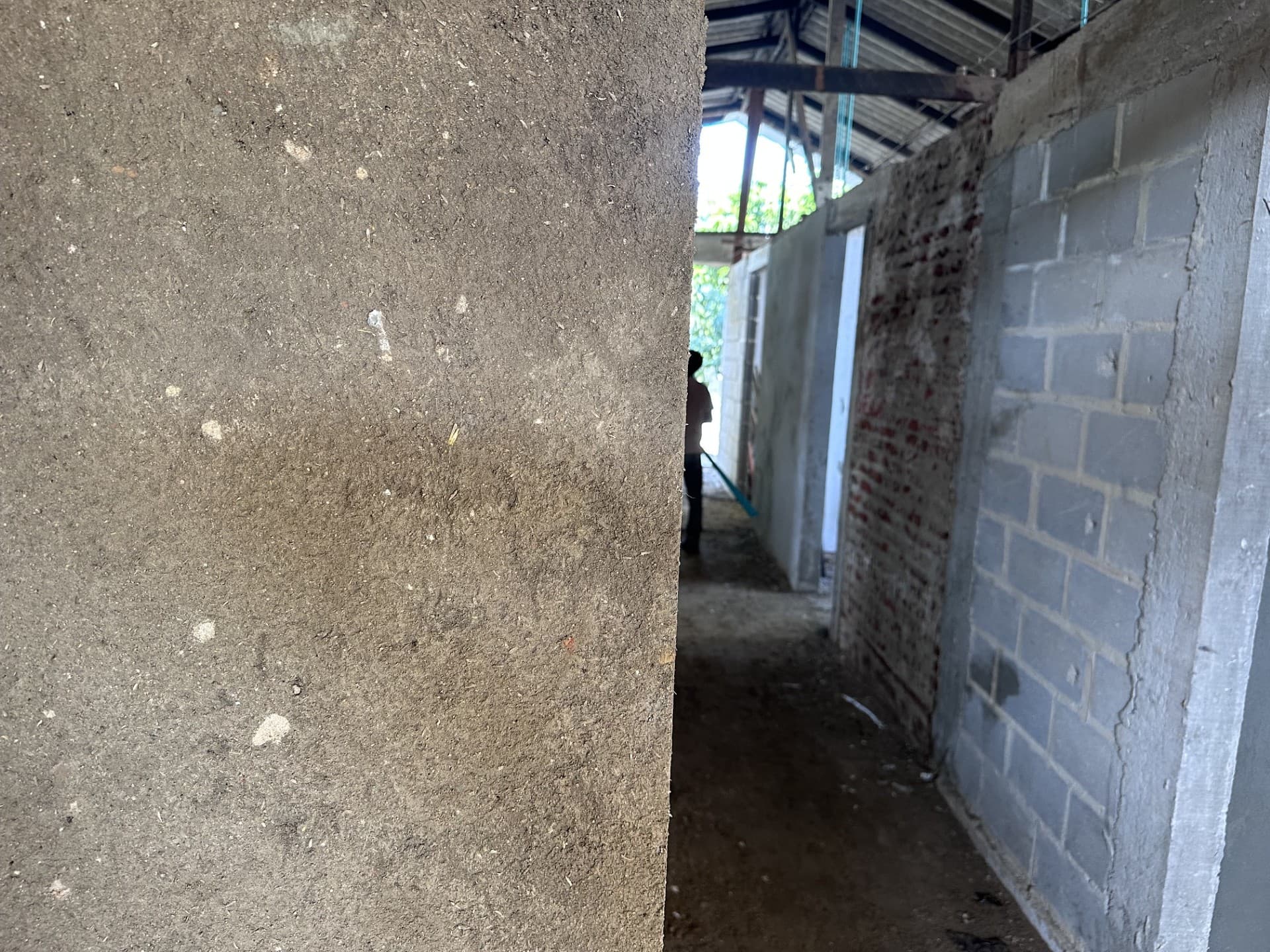 The finished earthen-wall texture