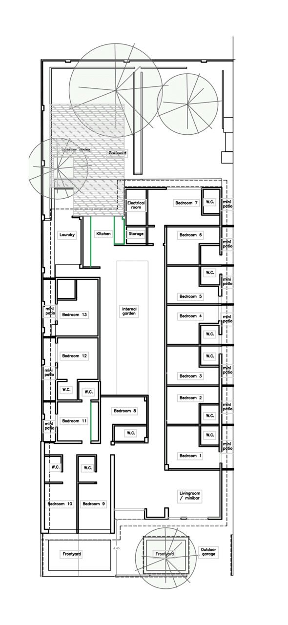 The first draft of the layout