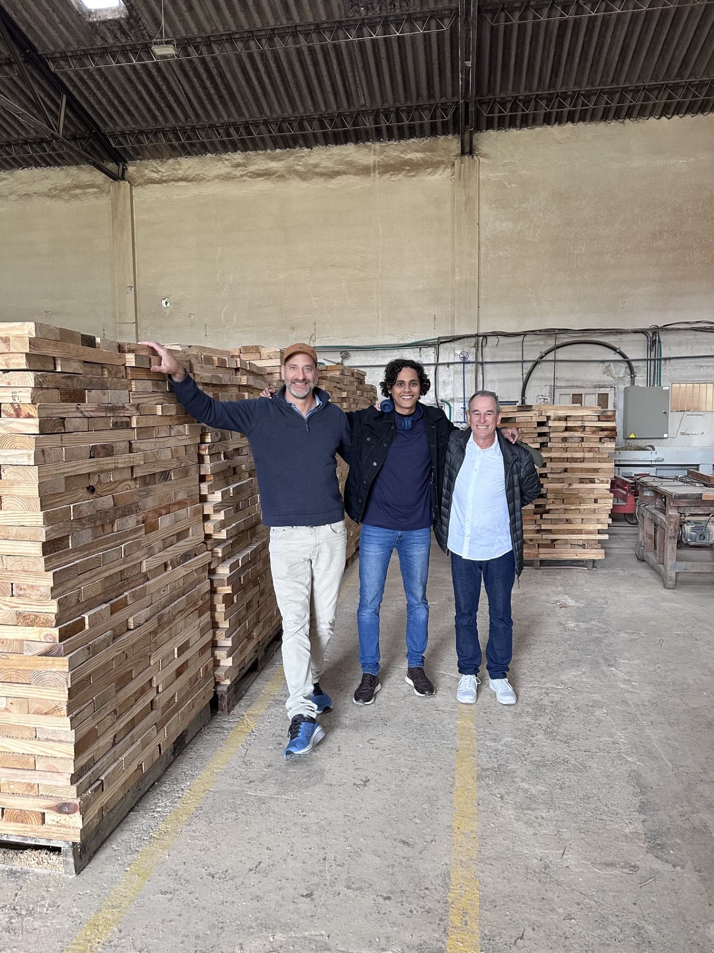 The glulam factory outside Bogotá