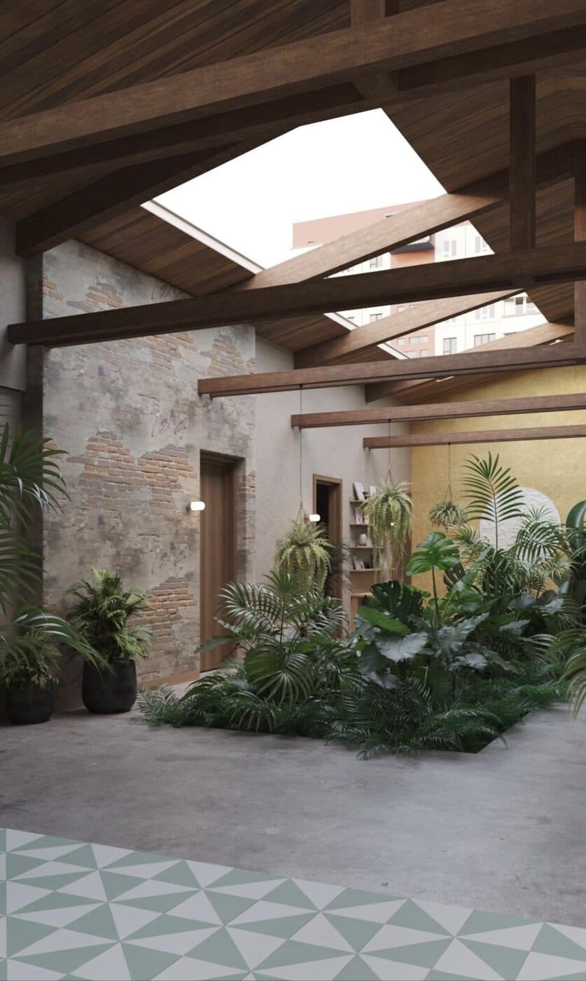 The central courtyard (render)